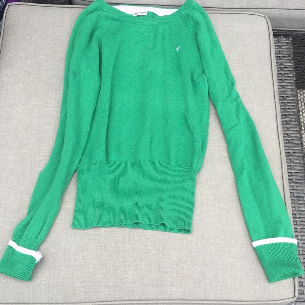 Green sweater American eagle